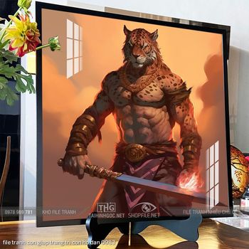 file tranh con giap trang tri con ho dan 0983