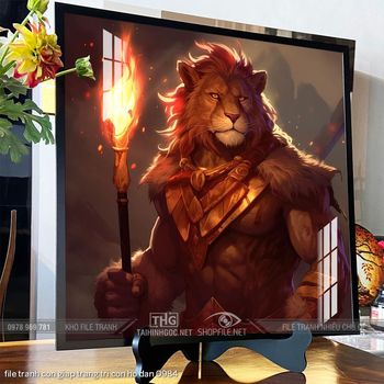 file tranh con giap trang tri con ho dan 0984