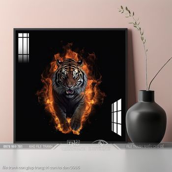 file tranh con giap trang tri con ho dan 0986