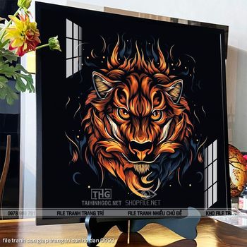 file tranh con giap trang tri con ho dan 0993