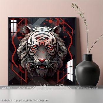 file tranh con giap trang tri con ho dan 1006