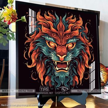 file tranh con giap trang tri con ho dan 1011