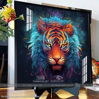 file tranh con giap trang tri con ho dan 1022