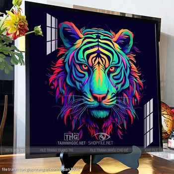 file tranh con giap trang tri con ho dan 1036