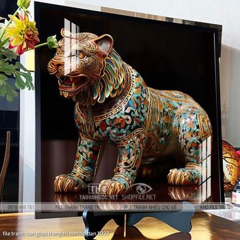 file tranh con giap trang tri con ho dan 1037