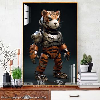 file tranh con giap trang tri con ho dan 1038