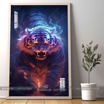 file tranh con giap trang tri con ho dan 1041