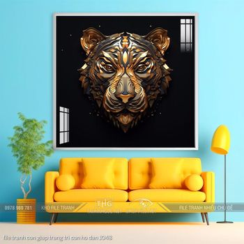 file tranh con giap trang tri con ho dan 1048