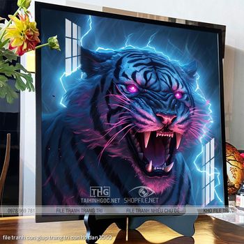 file tranh con giap trang tri con ho dan 1050