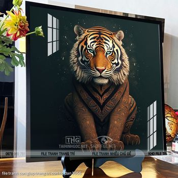 file tranh con giap trang tri con ho dan 1056