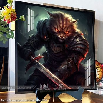 file tranh con giap trang tri con ho dan 1059