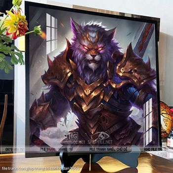 file tranh con giap trang tri con ho dan 1060