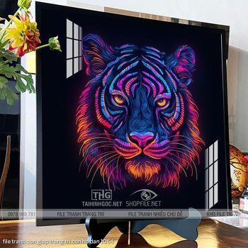 file tranh con giap trang tri con ho dan 1064