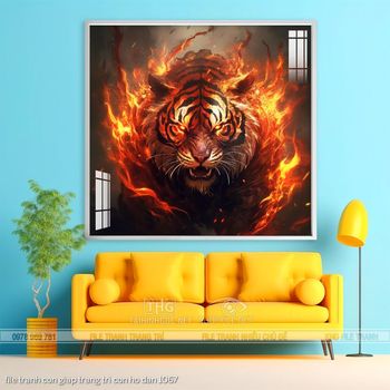 file tranh con giap trang tri con ho dan 1067