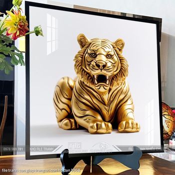 file tranh con giap trang tri con ho dan 1068