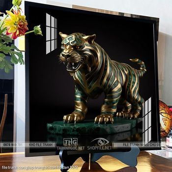 file tranh con giap trang tri con ho dan 1072