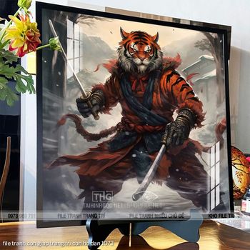 file tranh con giap trang tri con ho dan 1073