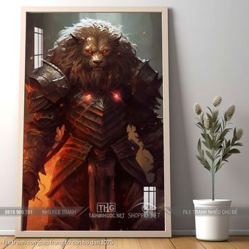 file tranh con giap trang tri con ho dan 1075