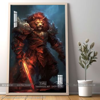 file tranh con giap trang tri con ho dan 1076