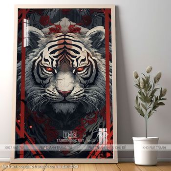 file tranh con giap trang tri con ho dan 1083