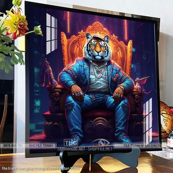 file tranh con giap trang tri con ho dan 1089