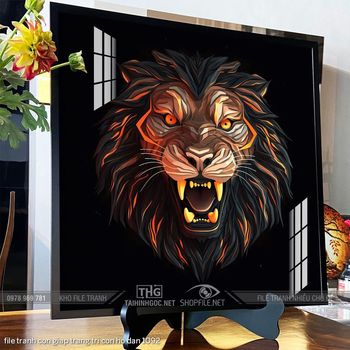 file tranh con giap trang tri con ho dan 1092