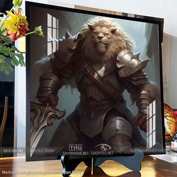 file tranh con giap trang tri con ho dan 1094