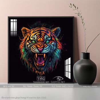 file tranh con giap trang tri con ho dan 1098