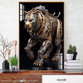 file tranh con giap trang tri con ho dan 1100