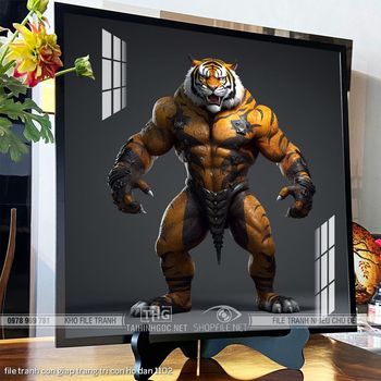 file tranh con giap trang tri con ho dan 1102