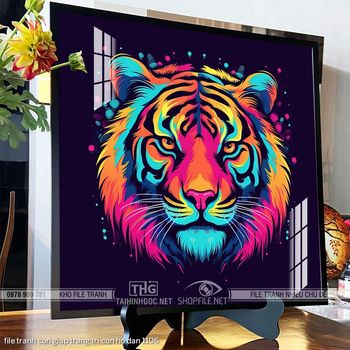 file tranh con giap trang tri con ho dan 1106