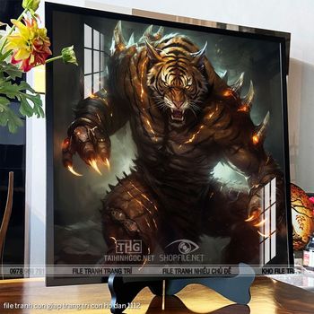 file tranh con giap trang tri con ho dan 1112