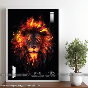 file tranh con giap trang tri con ho dan 1120