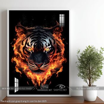 file tranh con giap trang tri con ho dan 1121