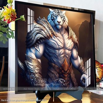 file tranh con giap trang tri con ho dan 1123