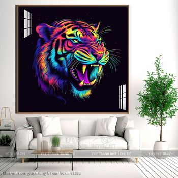 file tranh con giap trang tri con ho dan 1128