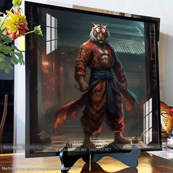 file tranh con giap trang tri con ho dan 1129