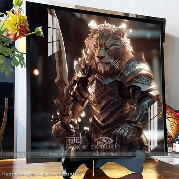 file tranh con giap trang tri con ho dan 1132