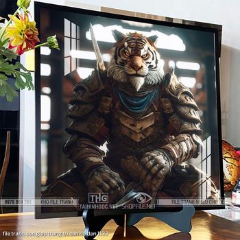 file tranh con giap trang tri con ho dan 1133