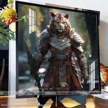 file tranh con giap trang tri con ho dan 1138