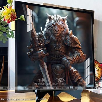 file tranh con giap trang tri con ho dan 1139