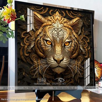 file tranh con giap trang tri con ho dan 1145