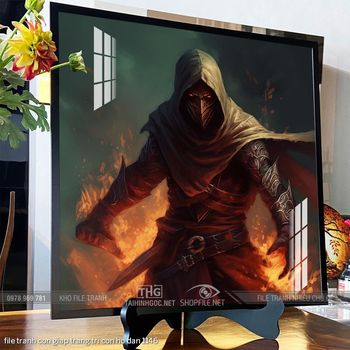 file tranh con giap trang tri con ho dan 1146