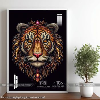 file tranh con giap trang tri con ho dan 1147