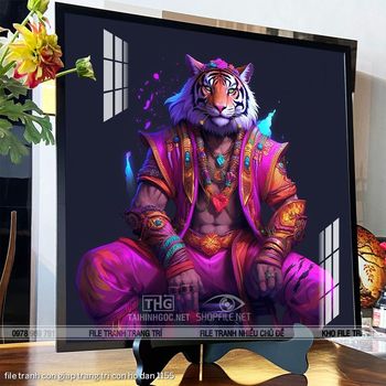 file tranh con giap trang tri con ho dan 1155