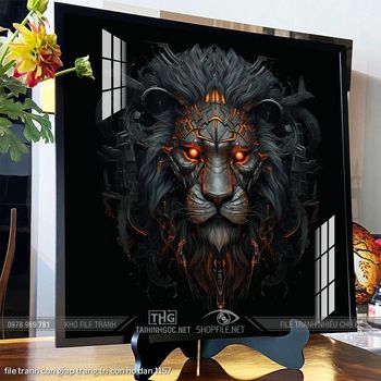 file tranh con giap trang tri con ho dan 1157