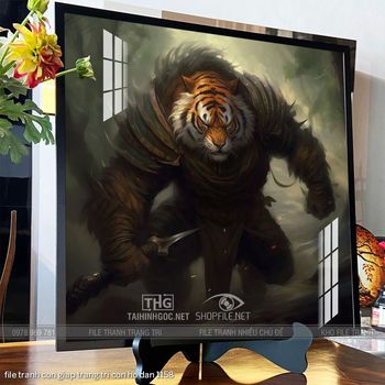 file tranh con giap trang tri con ho dan 1158