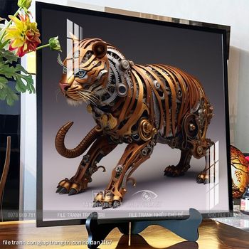 file tranh con giap trang tri con ho dan 1167