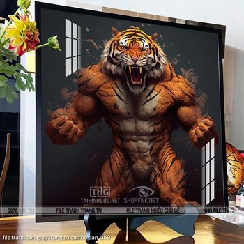 file tranh con giap trang tri con ho dan 1169