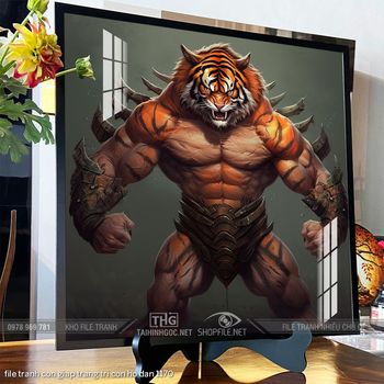 file tranh con giap trang tri con ho dan 1170